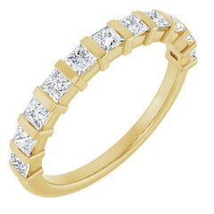 10K Yellow Gold 3/4 CTW Natural Diamond Anniversary Band