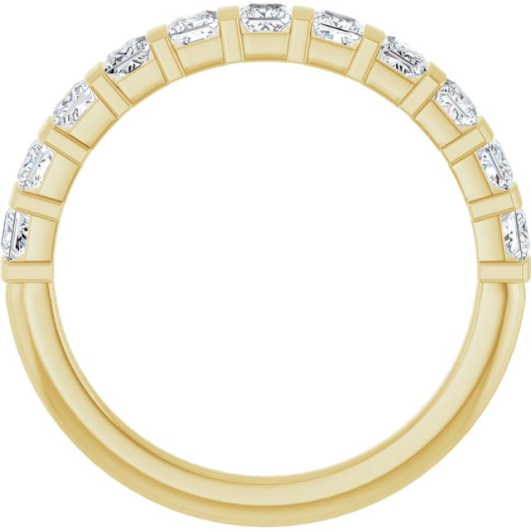 10K Yellow Gold 3/4 CTW Natural Diamond Anniversary Band