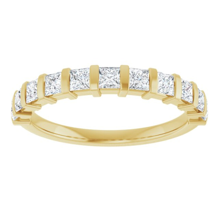 10K Yellow Gold 3/4 CTW Natural Diamond Anniversary Band
