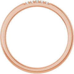 10K Rose Gold .03 CTW Natural Diamond French-Set Anniversary Band