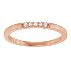 10K Rose Gold .05 CTW Natural Diamond French-Set Anniversary Band