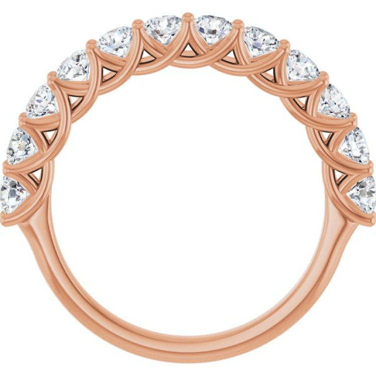 10K Rose Gold 1 CTW Natural Diamond Anniversary Band