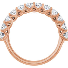 10K Rose Gold 1 CTW Natural Diamond Anniversary Band