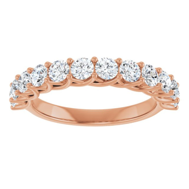 10K Rose Gold 1 CTW Natural Diamond Anniversary Band