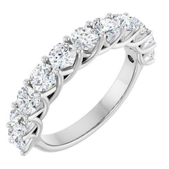10K White Gold 1 5/8 CTW Natural Diamond Anniversary Band