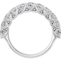 10K White Gold 1 5/8 CTW Natural Diamond Anniversary Band