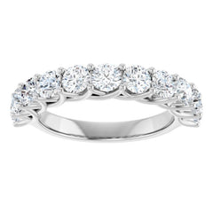 10K White Gold 1 5/8 CTW Natural Diamond Anniversary Band
