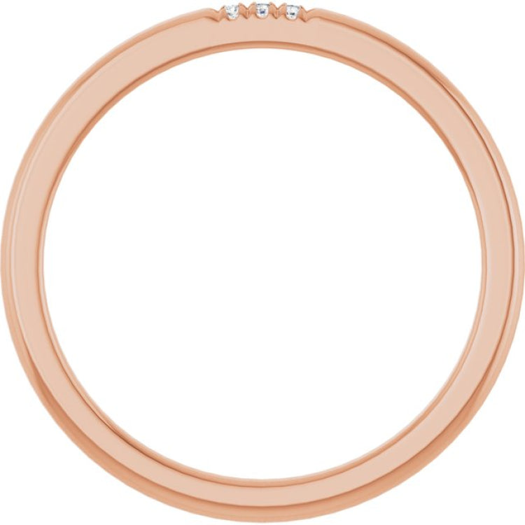 10K Rose Gold .015 CTW Natural Diamond Anniversary Band