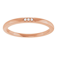 10K Rose Gold .015 CTW Natural Diamond Anniversary Band