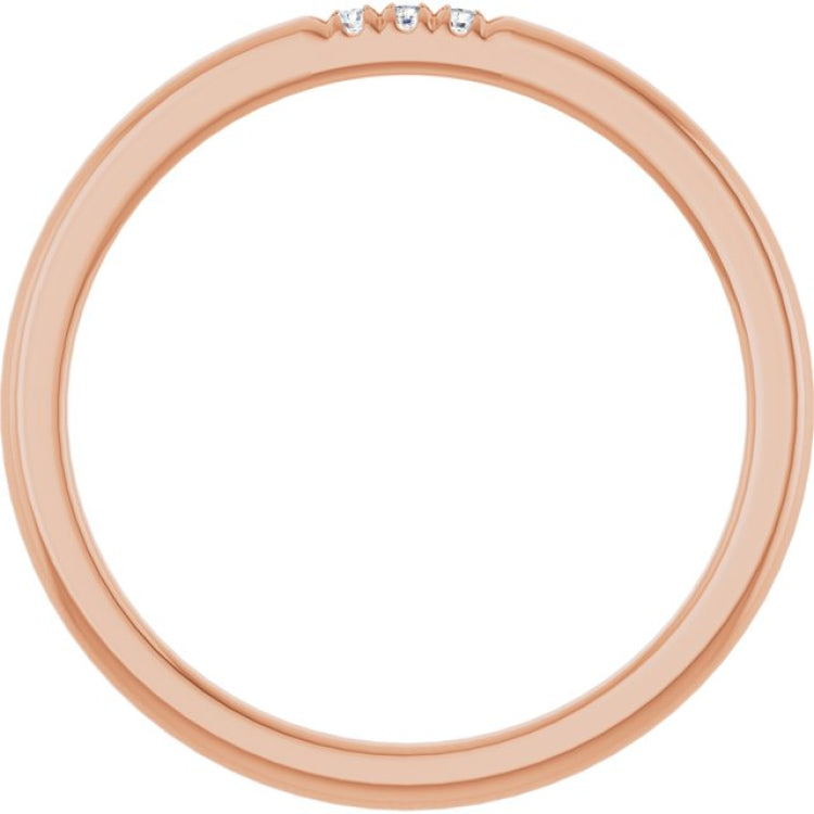 10K Rose Gold .02 CTW Natural Diamond Anniversary Band