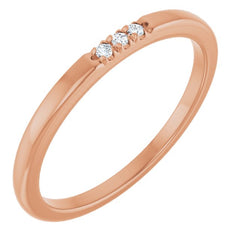 10K Rose Gold .03 CTW Natural Diamond Anniversary Band