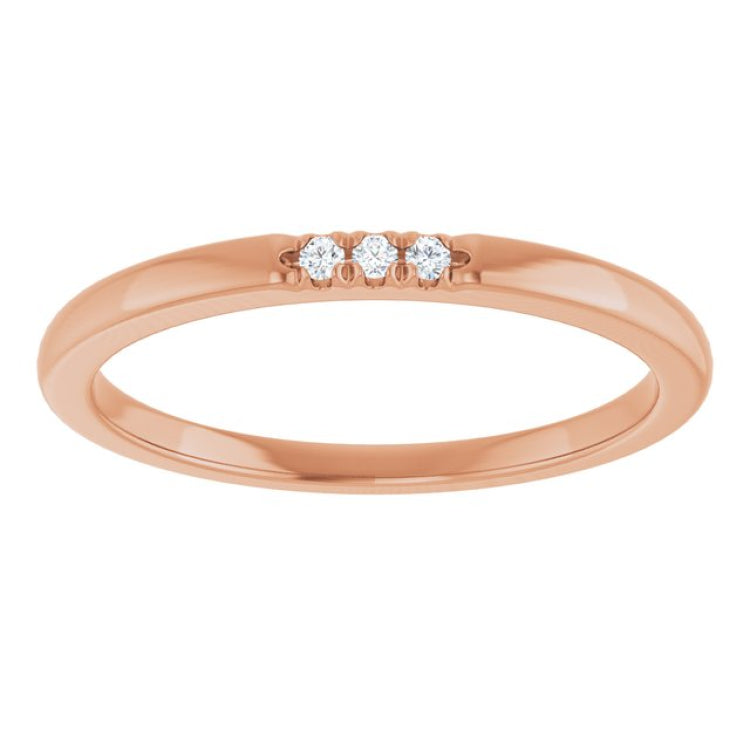 10K Rose Gold .03 CTW Natural Diamond Anniversary Band