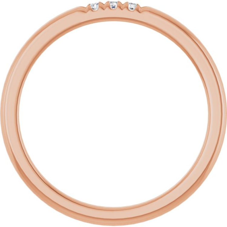 10K Rose Gold .04 CTW Natural Diamond Anniversary Band