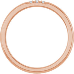 10K Rose Gold .04 CTW Natural Diamond Anniversary Band