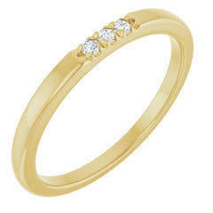 10K Yellow Gold .04 CTW Natural Diamond Anniversary Band