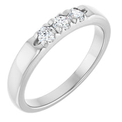 10K White Gold 1/5 CTW Natural Diamond Anniversary Band