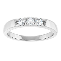 10K White Gold 1/5 CTW Natural Diamond Anniversary Band