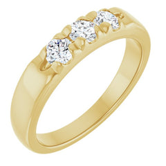 10K Yellow Gold 1/2 CTW Natural Diamond Anniversary Band