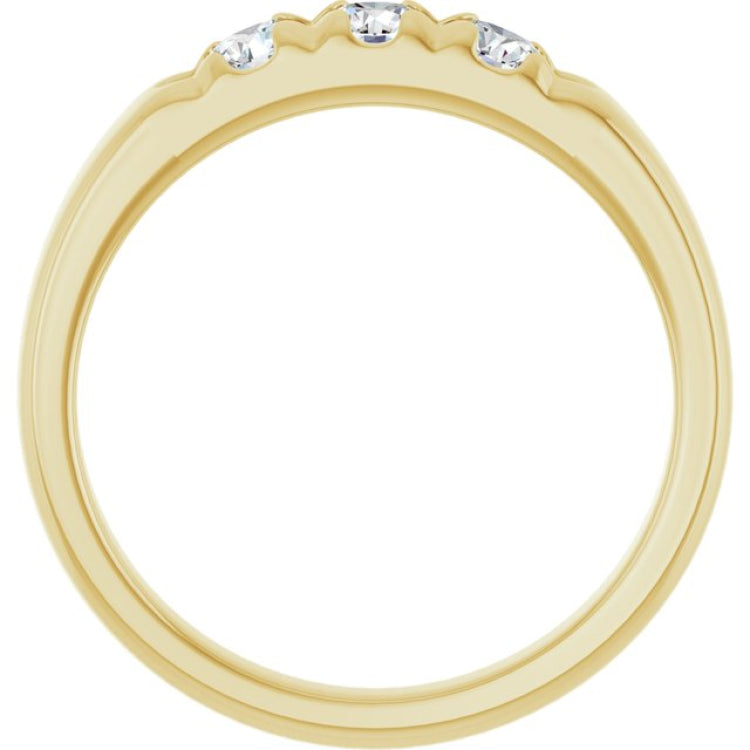 10K Yellow Gold 1/2 CTW Natural Diamond Anniversary Band