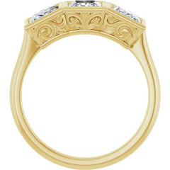 10K Yellow Gold 1 1/2 CTW Lab-Grown Diamond Anniversary Band
