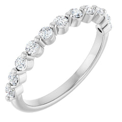 10K White Gold 1/3 CTW Lab-Grown Diamond Anniversary Band