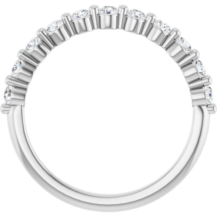 10K White Gold 1/3 CTW Lab-Grown Diamond Anniversary Band