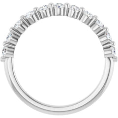 10K White Gold 1/3 CTW Lab-Grown Diamond Anniversary Band