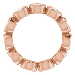 10K Rose Gold 1 1/2 CTW Lab-Grown Diamond Eternity Band Size 4