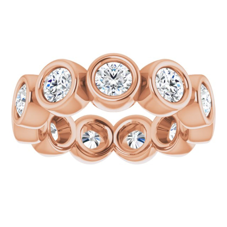 10K Rose Gold 1 1/2 CTW Lab-Grown Diamond Eternity Band Size 4