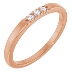 10K Rose Gold .05 CTW Natural Diamond Anniversary Band