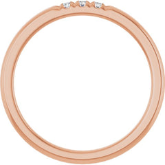 10K Rose Gold .05 CTW Natural Diamond Anniversary Band