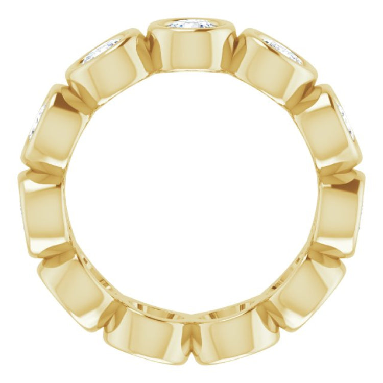 10K Yellow Gold 2 1/6 CTW Lab-Grown Diamond Eternity Band Size 5.25