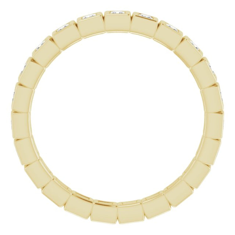 10K Yellow Gold 1/3 CTW Lab-Grown Diamond Eternity Band Size 4