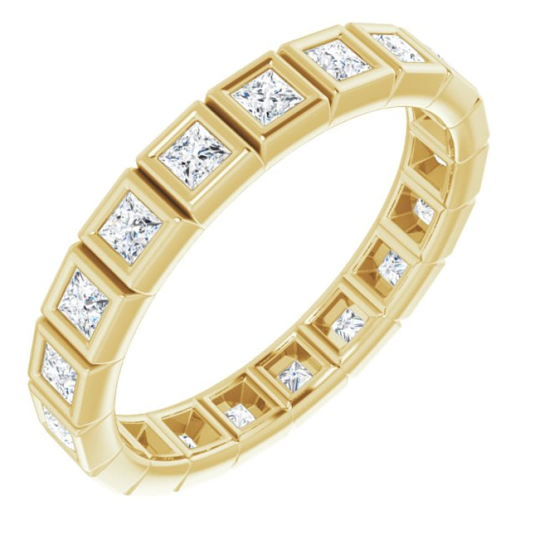 10K Yellow Gold 9/10 CTW Lab-Grown Diamond Eternity Band Size 7.75