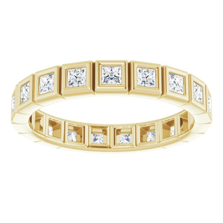 10K Yellow Gold 9/10 CTW Lab-Grown Diamond Eternity Band Size 7.75