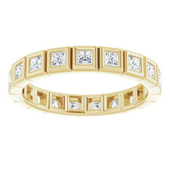10K Yellow Gold 9/10 CTW Lab-Grown Diamond Eternity Band Size 7.75