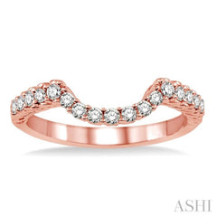 1/3 Ctw Round Cut Diamond Wedding Band in 14K Rose Gold