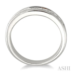 1 Ctw Princess Cut Diamond Wedding Band in 14K White Gold