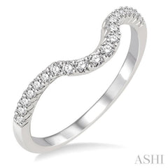 1/6 Ctw Round Diamond Wedding Band in 14K White Gold
