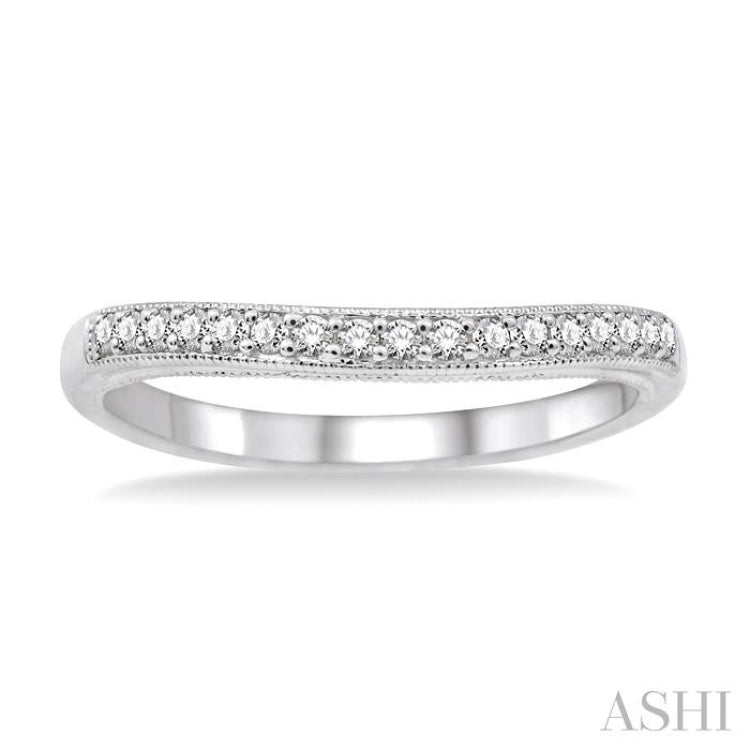 1/6 Ctw Round Cut Diamond Wedding Band in 14K White Gold