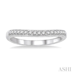 1/6 Ctw Round Cut Diamond Wedding Band in 14K White Gold