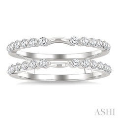 1/2 Ctw Prong Set Round Cut Diamond Insert Ring in 14K White Gold