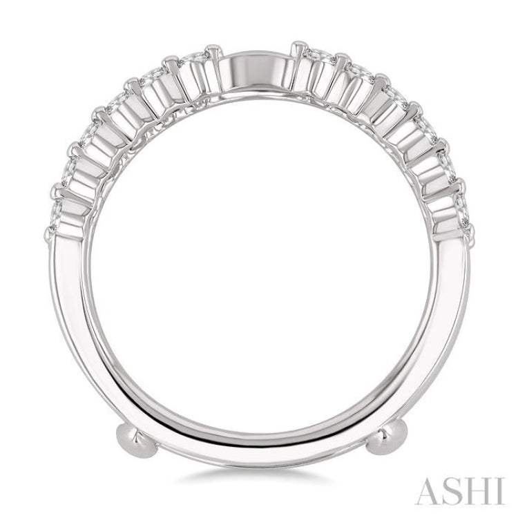 1/2 Ctw Prong Set Round Cut Diamond Insert Ring in 14K White Gold