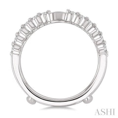 1/2 Ctw Prong Set Round Cut Diamond Insert Ring in 14K White Gold