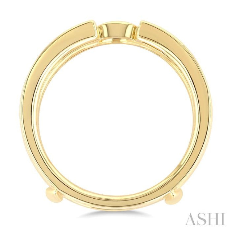 1/2 Ctw Channel Set Round Cut Diamond Insert Ring in 14K Yellow Gold