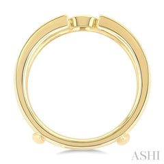 1/2 Ctw Channel Set Round Cut Diamond Insert Ring in 14K Yellow Gold