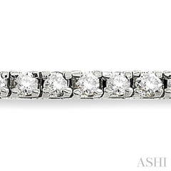 4 Ctw Square Shape Round Cut Diamond Tennis Bracelet in 14K White Gold