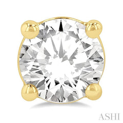 1 1/4 Ctw Round Cut Diamond Stud Earring in 14K Yellow Gold