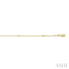 1/4 Ctw Pear Cut Diamond Station Bracelet in 14K Yellow Gold