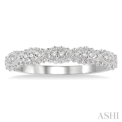 1/3 Ctw Marquise Lattice Round Cut Diamond Wedding Band in 14K White Gold